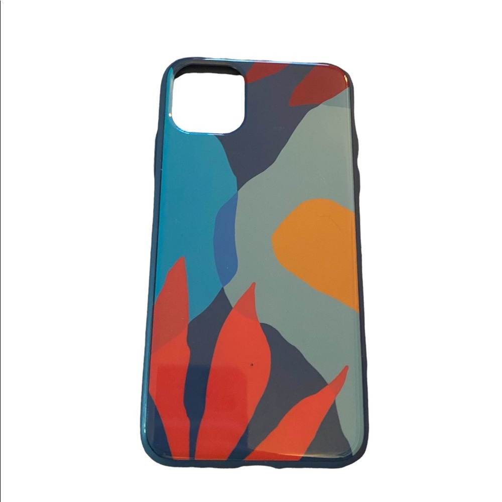 Vibrant Abstract Phone Case with Blue and Orange Design